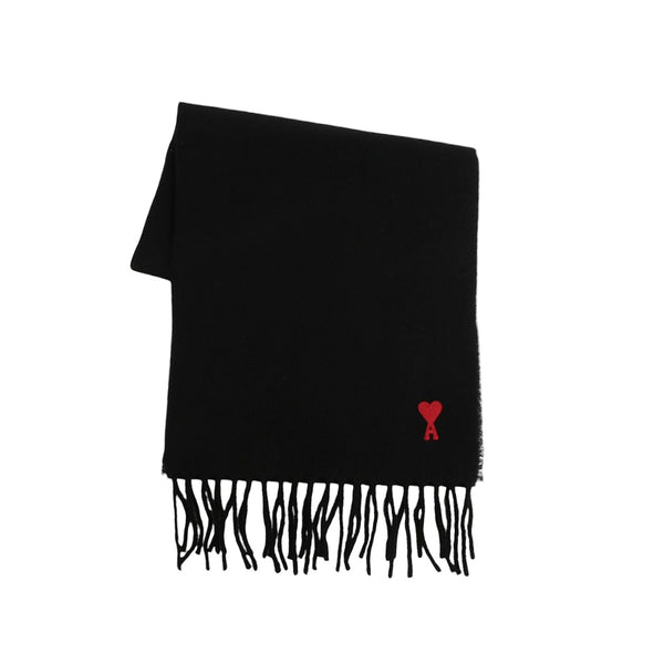 アミ パリス Ami Paris マフラー BFUSF405-334 ユニセックス アミパリ メンズ レディース ブラック マフラー